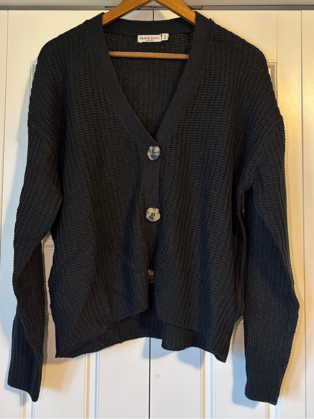 Brave Soul, knit black cardigan sweater